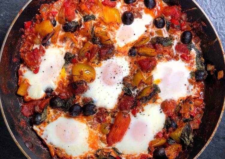 Steps to Prepare Award-winning Baked eggs puttanesca