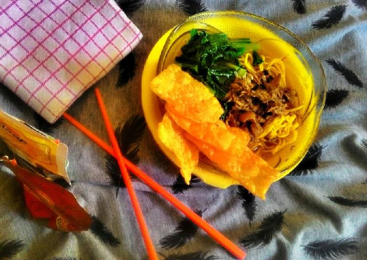 Resep Mie ayam homemade versi ikan tongkol, Enak Banget