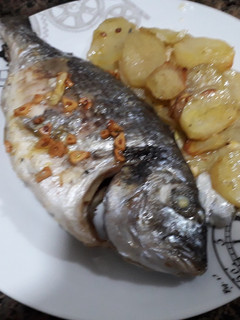 Una foto de Dorada al horno