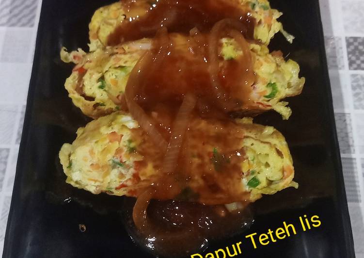 Resep Telor dadar gulung saus tiram yang enak Resep 