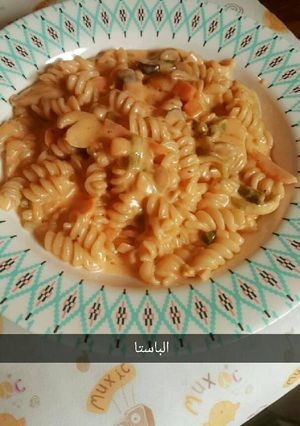 صورة لوصفة معكرونة بخضار