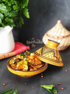 Une photo de Courgettes et pois chiches a la marocaine