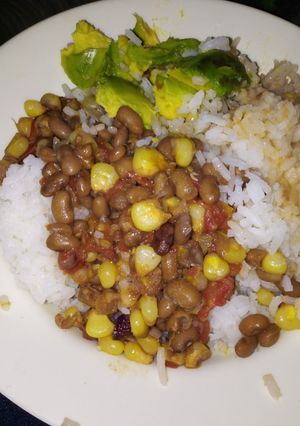 A picture of Githeri with rice #4 weeks challenge.