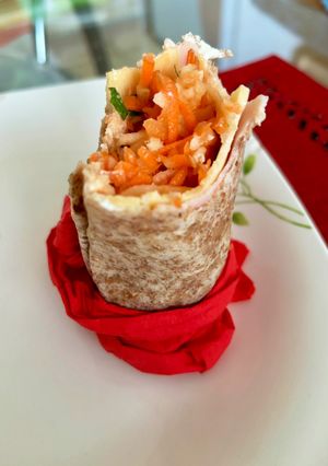 Φωτογραφία της συνταγής 👩‍🍳Τορτίγιας ολικής με 🍎 🥕 φέτα γαλοπούλα & Μίλνερ