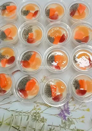 Foto resep Puding Buah Cup