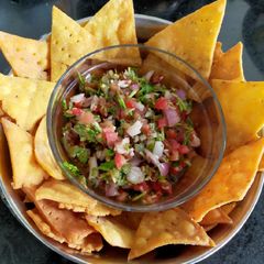Maxican Salsa With Nachos A picture of Maxican Salsa With Nachos.