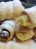 Cañoncitos de Dulce de Leche y Crema Pastelera