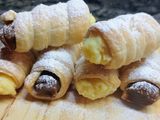 Cañoncitos de Dulce de Leche y Crema Pastelera