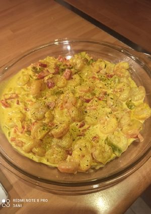 Una foto de Gambas al curry