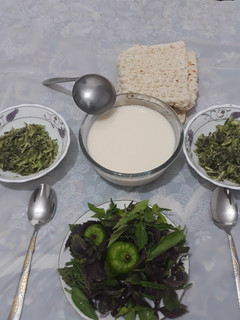 عکسی از دستور آب کشک خیار😋