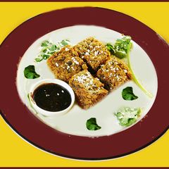 A picture of Kothimbir vada.