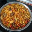 Fideuá con verduras y magro