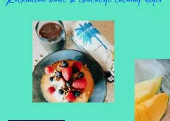 Ultimate Serving Recipe Rockmelon bowl  chocolate coconut water Delicious and Healthy