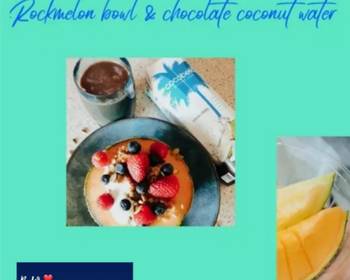 The New Way Prepare Recipe Rockmelon bowl  chocolate coconut water Most Delicious