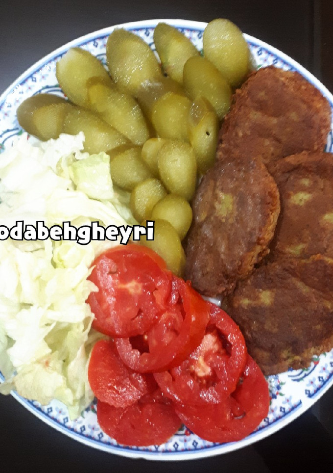 عکسی از دستور کتلت سیب زمینی