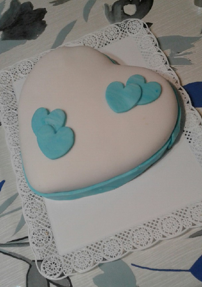 Una foto de Torta corazón para el Día del Padre