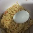 Noodles with boiled egg