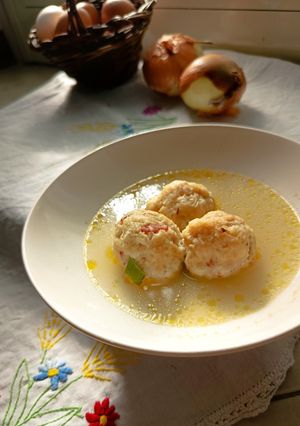 Foto resep Canederli Knödel (Sup Kaldu Bakso ala Swiss, Jerman,Austria atau Italia Utara)versi halal