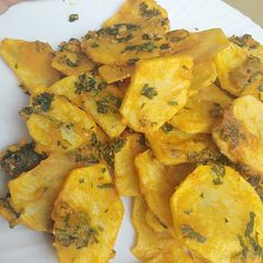 A picture of Bhajia with rice flour.