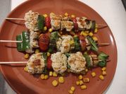Una foto de pinchos champiñones