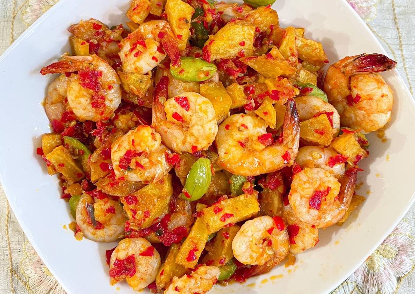 Sambal udang kentang petai🍤🍤