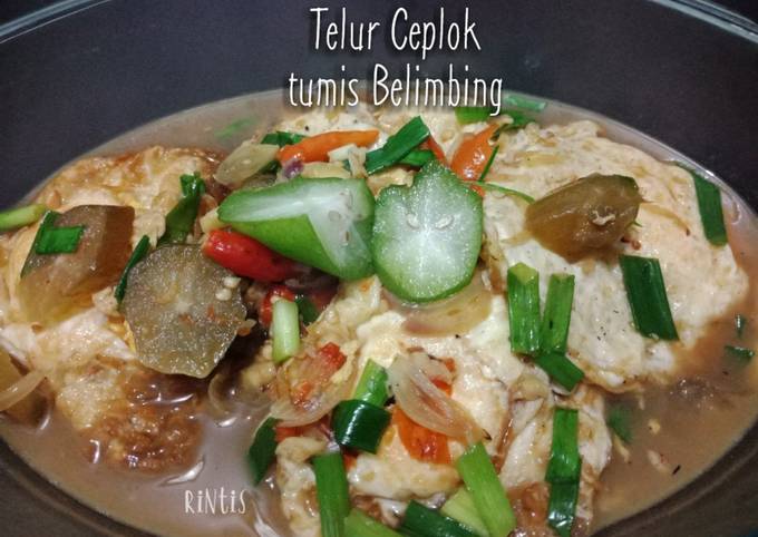 Telur Ceplok 🍳Tumis Belimbing Wuluh Berkuah Sarapan Berenergi