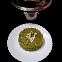 A picture of Lauki ka Halwa in Cooker.