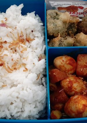 Foto resep Bekal Suami sambal goreng dan Brokoli Crispy #Rabu