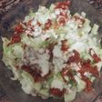 Ensalada vegan con salsa ranch vegana
