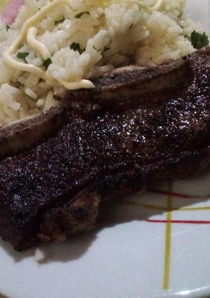 Una foto de Asado con arroz