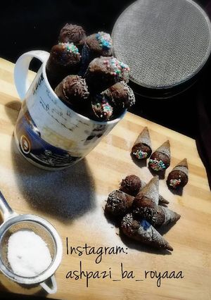 عکسی از دستور کیک قیفی