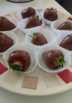 A picture of Chocolate strawberries.