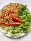 Spaghetti bollognese + salad#427 kcal #menudiet