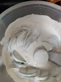 A picture of Easy and simple cucumber salad.
