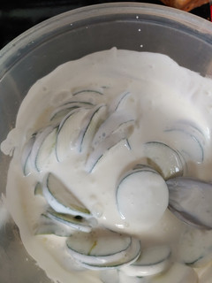 A picture of Easy and simple cucumber salad.