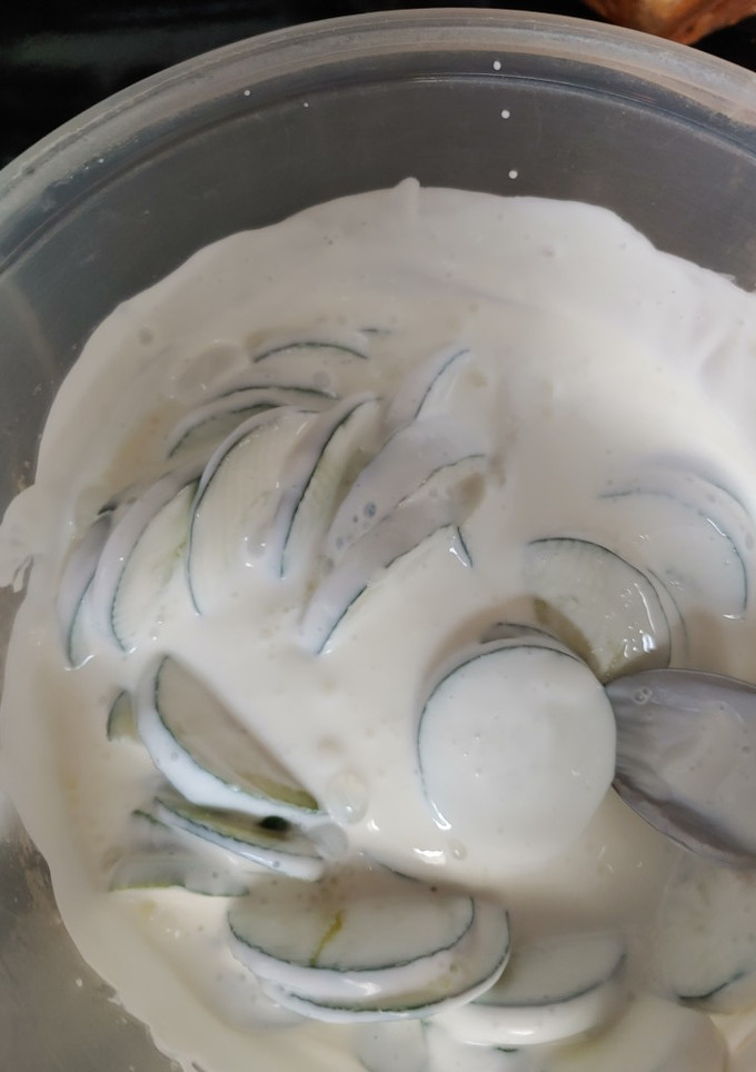 A picture of Easy and simple cucumber salad.