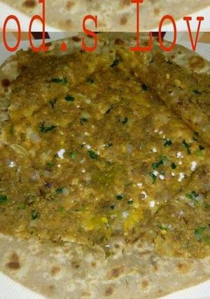 A picture of Mutton mince paratha.