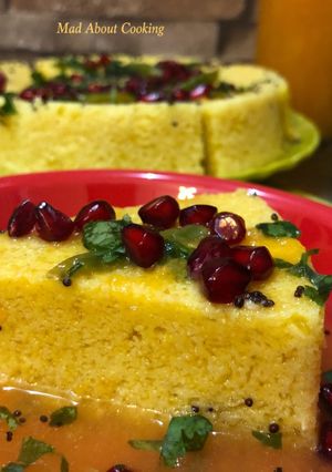A picture of Orangey Besan Dhokla – No Sugar.