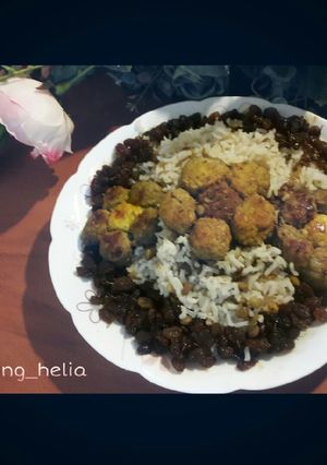 عکسی از دستور عدس پلو با کوفته قلقلی