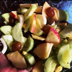 A picture of Mixed fruits salad garden fresh vinaigrette w/avocado oil.