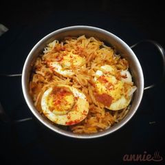 Egg biryani A picture of Egg biryani.