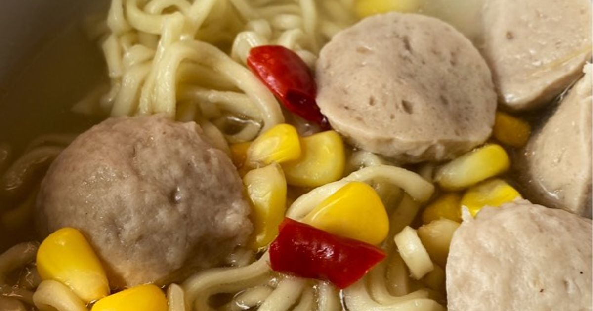 Bakso kuah mie jagung simpel