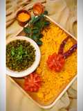 Tomato Rice with Palak Boondi
