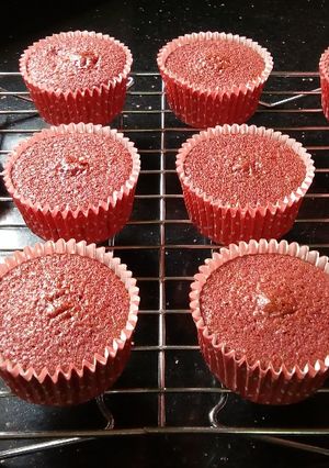 A picture of Red Velvet Cupcakes#charityrecipe.