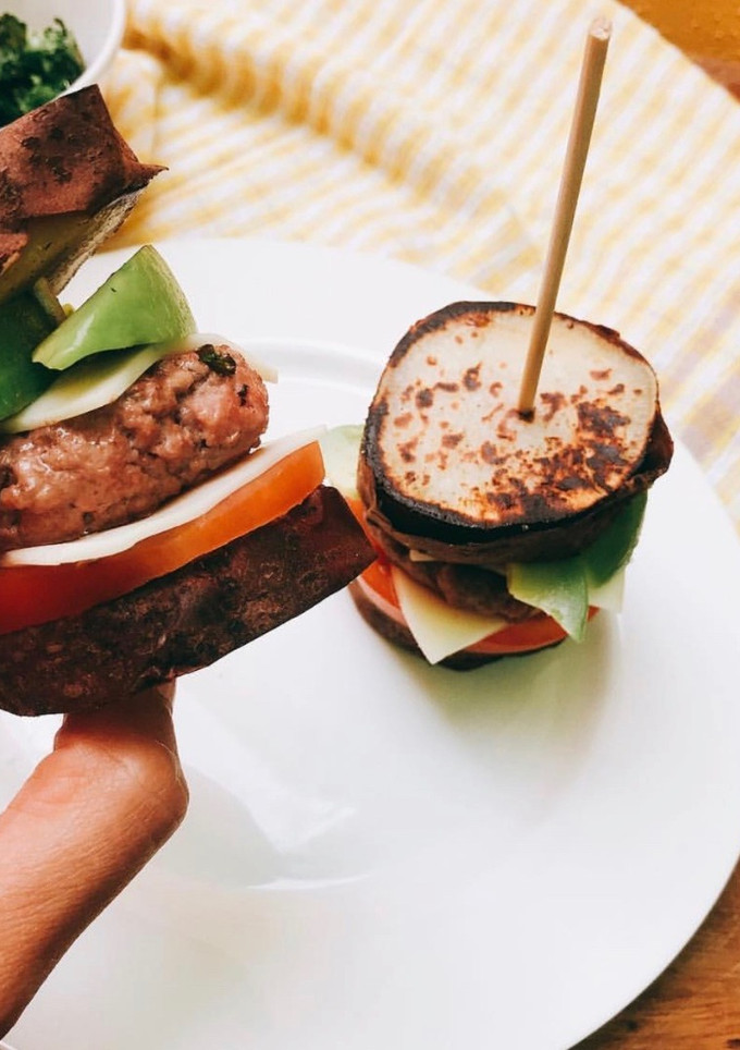 Una foto de Hamburguesa de batata