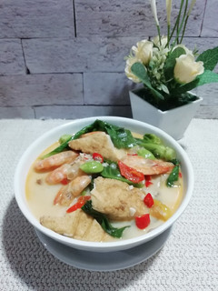 Foto resep 841.Udang Cuciwis Tahu masak Lodeh