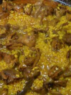 Una foto de Arroz con zorzales