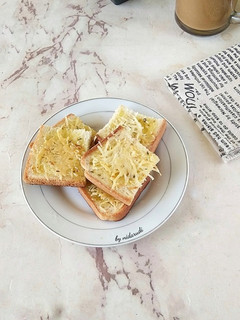 Foto resep Garlic Cheese Roti Tawar Teflon