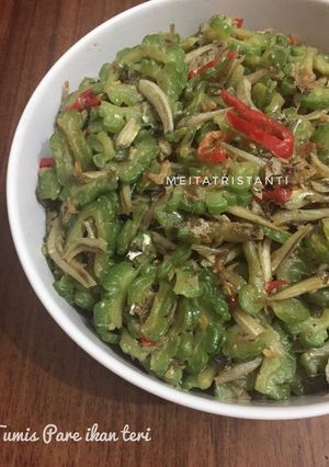 Foto resep Tumis Pare Ikan Teri