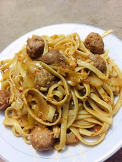 Foto resep 76. Fettuccine goreng bakso
